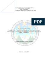 Aportes para El Fortalecimiento Del Programa de Incentivos Forestales de La Sub-Region II-3, Del INAB, Cobán, Alta Verapaz, Roberto Eduardo Chavez Arrollo