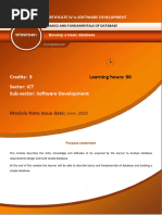 SFDSFD401 - Basics and Fundamentals of Database