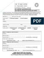 Direct Deposit Form 2020 Fill in