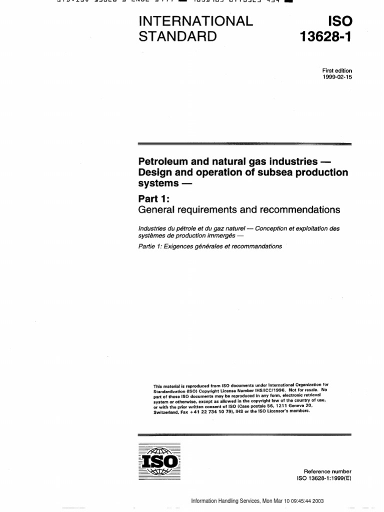 ISO 13628 Standards Overview | PDF