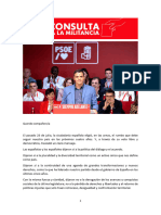 Carta Pedro Sanchez Militancia Acuerdos Gobierno 