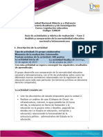 Guía de Actividades y Rúbrica de Evaluación - Unidad 2 - Fase 2 - Análisis y Comparación de La Normatividad Educativa Nacional y Latinoamerica