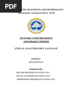CD Mini Project Lexical Analyzer