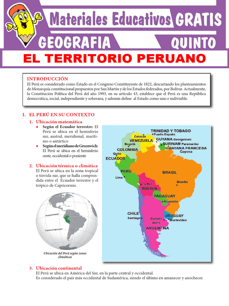Geografía y Extensión del Perú | PDF | Perú | Minería