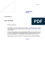 Lettre de Demission