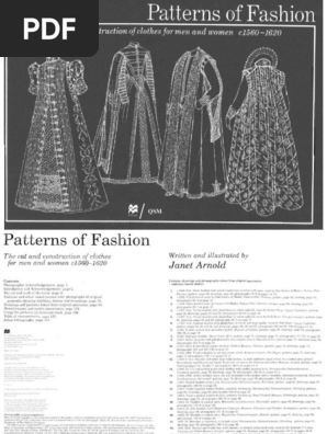 Janet Arnold, Patterns of Fashion T3 1560-1620 | PDF