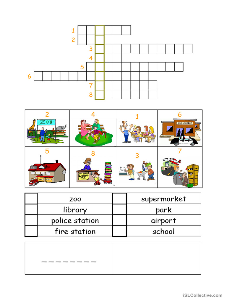 Places Crossword PDF