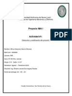 Proyecto IMA I: Universidad Autónoma de Nuevo León Facultad de Ingeniería Mecánica y Eléctrica