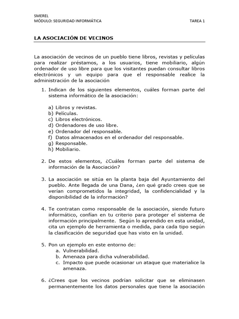 Tarea1 SEG | PDF | Juegos y actividades | Informática