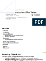 CHEE 4704 - Chapter 1 - Fundamentals of Mass Transfer