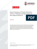 Impact Evaluations of Teacher Preparation