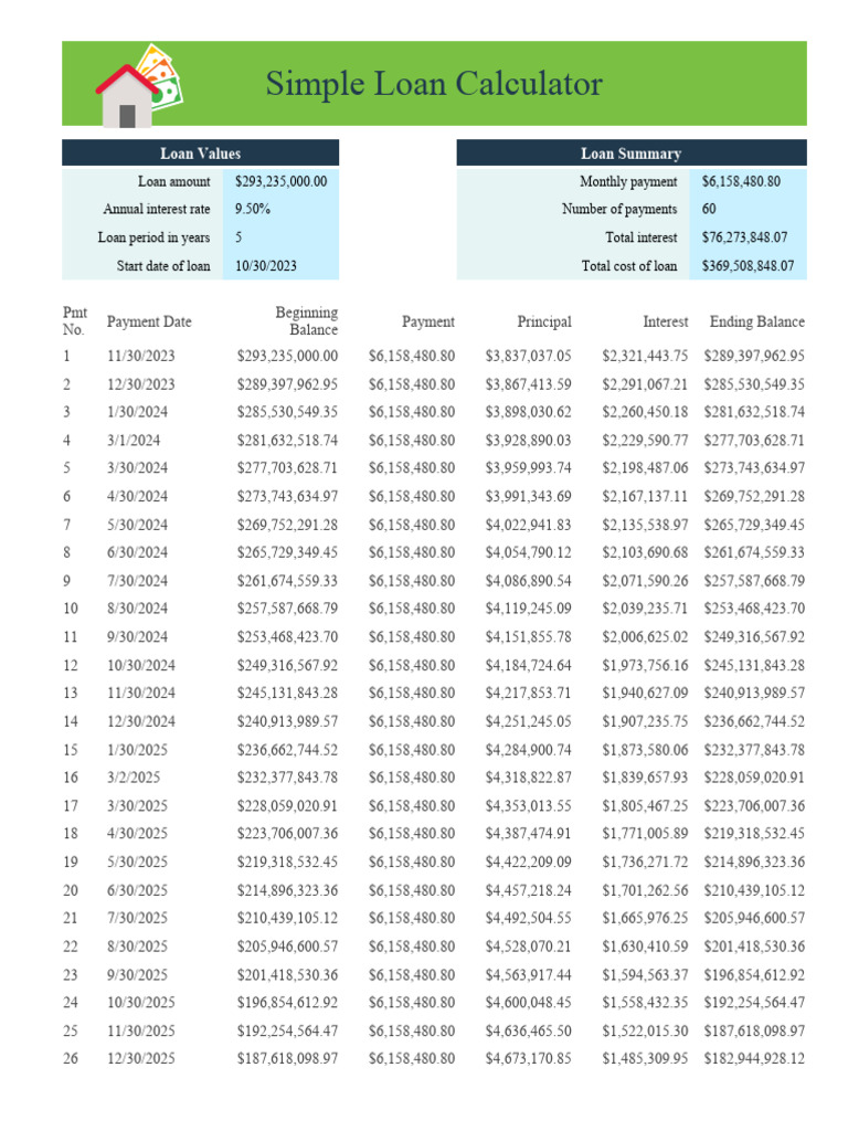 Excel Loan Calculator PDF Interest Liability (Financial Accounting)