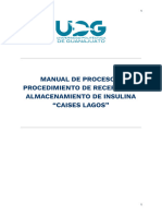 Manual de Proceso y Procedimiento de Recepción y Almacenamiento de Insulina "Caises Lagos"