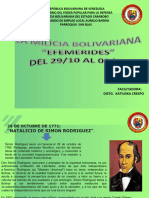 Efemerides Milicia Bolivariana. Octubre-Noviembre