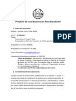 Proyecto de Coordinación Del Área Estudiantil