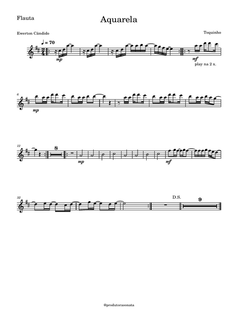 Aquarela Flauta Transversal Pdf