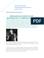 Biografia de Josef Stalin Historia de Su