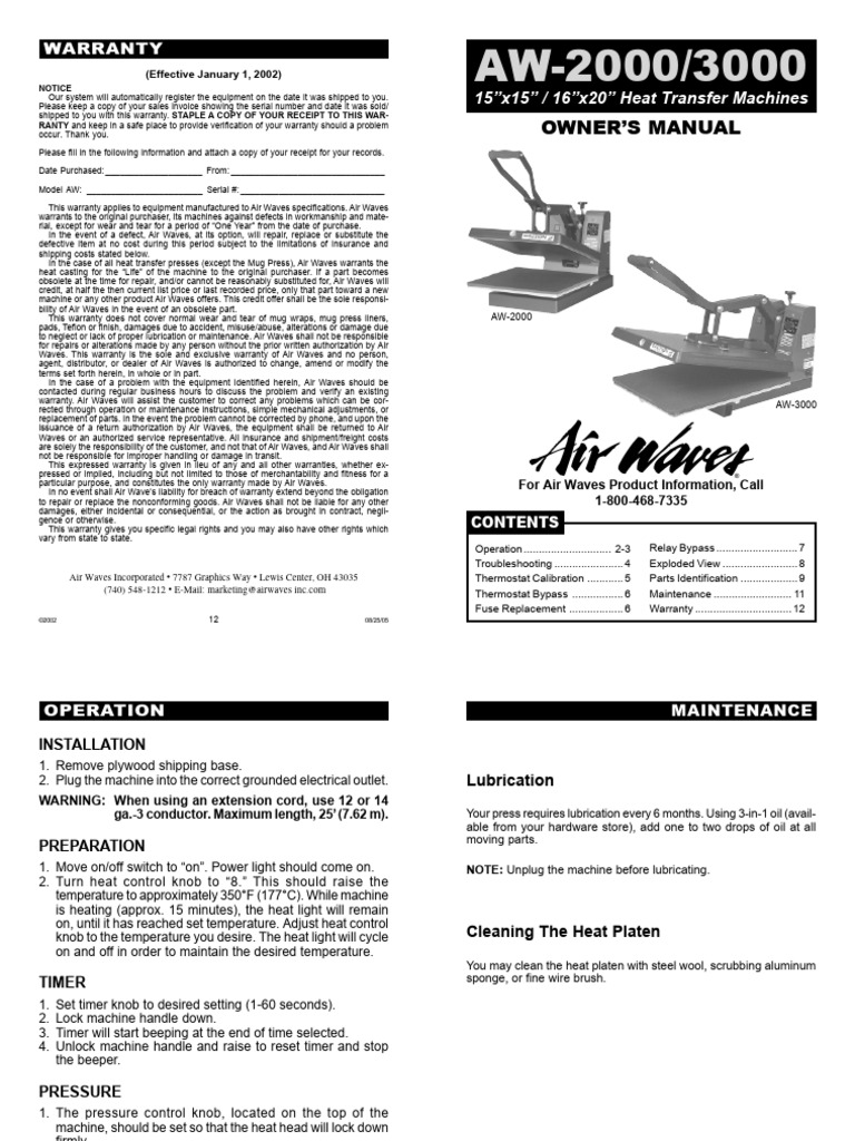 Aw2000 Aw3000 | PDF