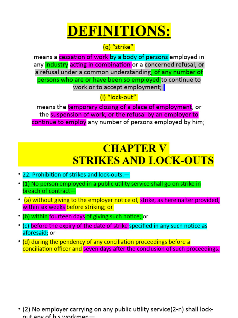 Strike & Lock Out | PDF | Strike Action | Lockout (Industry)