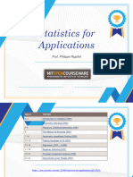 MIT - Statistics For Applications