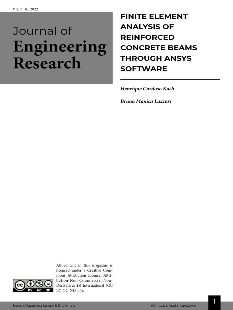 Finite Element Analysis of Concrete Beams | PDF | Computers ...
