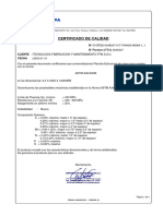 Certificado de Calidad: #N° Factura: Cliente: Fecha