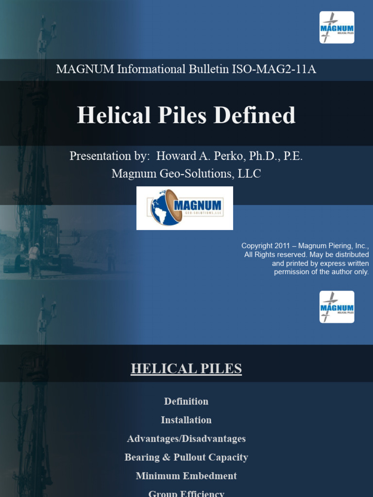 Helical Piles Defined PDF Deep Foundation Mechanical Engineering