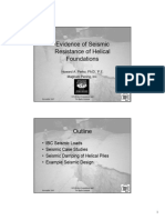 Evidence of Seismic Resistance of Helical Foundations 1