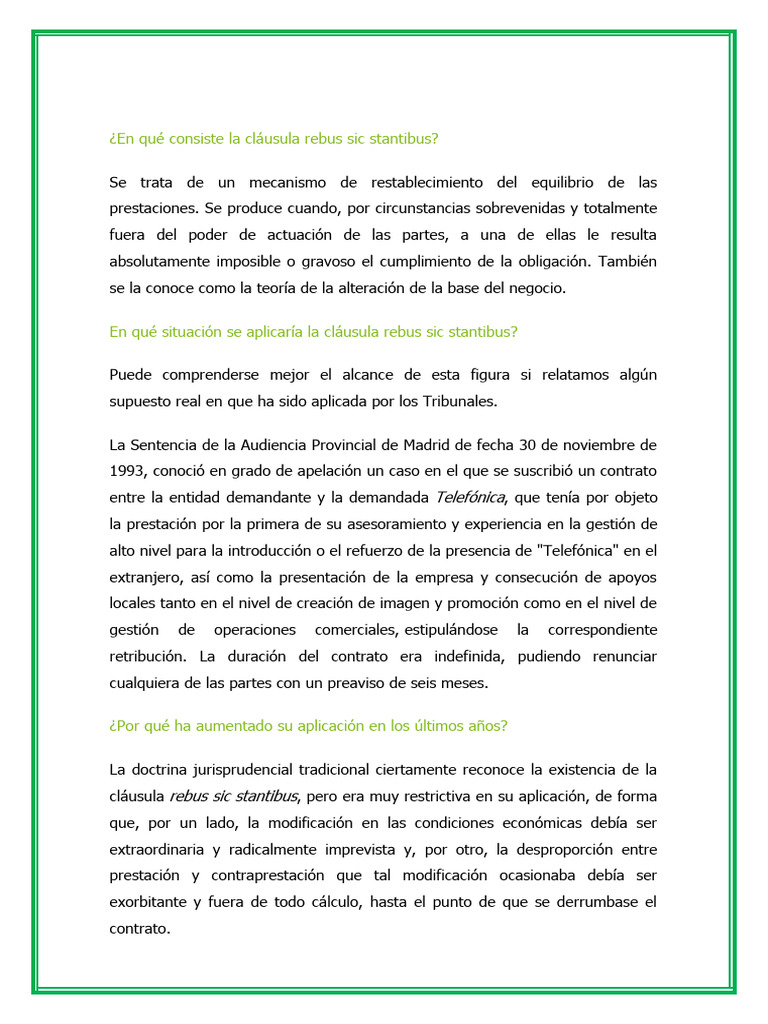 What Is Rebus Sic Stantibus