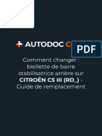 Comment Changer - Biellette de Barre Stabilisatrice Arrière Sur CITROËN C5 III (RD - ) - Guide de Remplacement