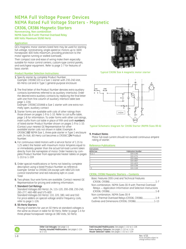 CR306 | PDF | Relay | Electric Motor