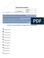 Evaluación Matemáticas Unidad 4