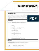 Jaundré Heuvel: Personal Profile