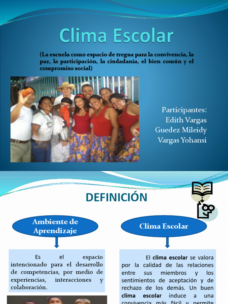 Clima Escolar | PDF | Aprendizaje | Modificación de comportamiento