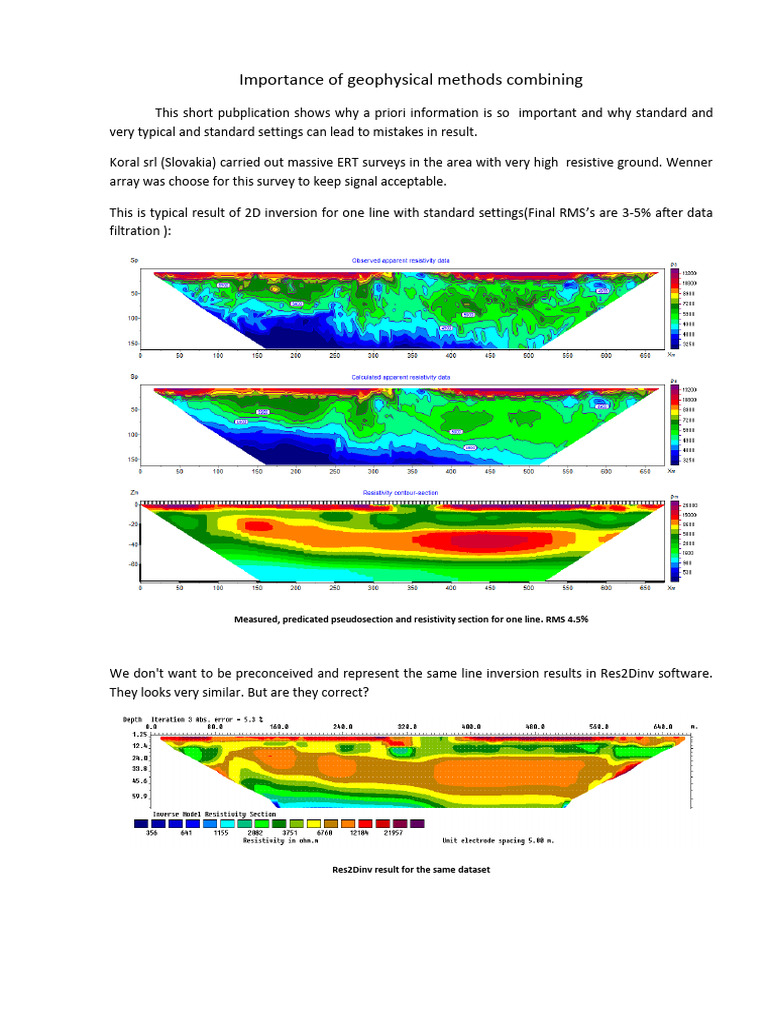 ERT TDEM Joint Inversion | PDF | Electrical Resistivity And ...
