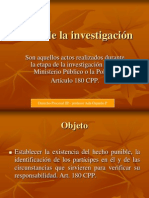 DERECHO PROCESAL III Actos de La Investigación