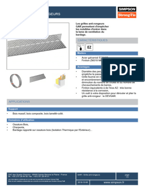 Grille anti-rongeurs - Simpson GAR