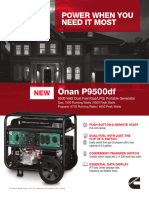 Onan P9500 DF Portatil Dual Fuel Gas LPG 0059501