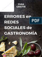 Guia Gratuita Errores y Recomendaciones Redes Sociales Negocios Gastronomía