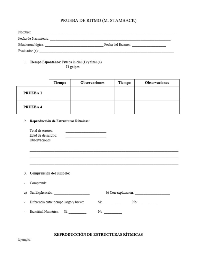 Prueba De Ritmo M Stamback Descargar Gratis Pdf Ajedrez