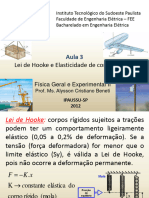 Lei de Hooke e Elasticidade de Corpos Rígidos: Aula 3