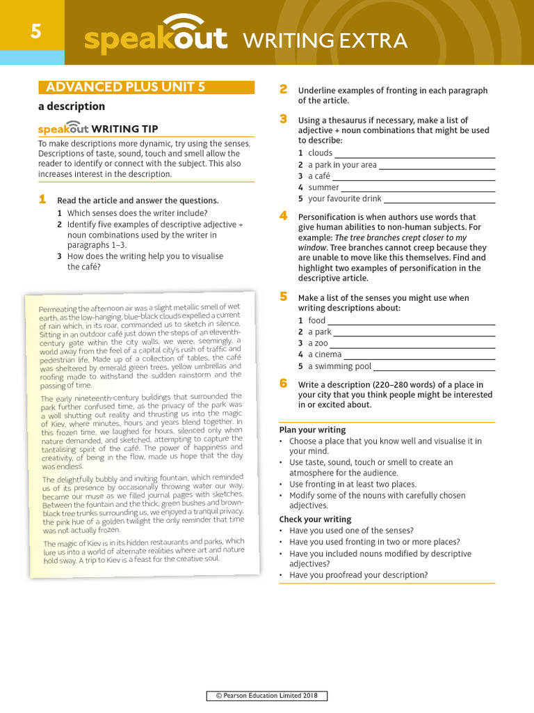 Dynamic Descriptive Writing Techniques | PDF | Adjective