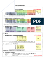 Deklination Tabelle (Farb)