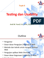 Testing Dan Usability
