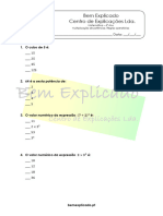 2.1 - Multiplicação de Potências. Regras Operatórias - Ficha de Trabalho