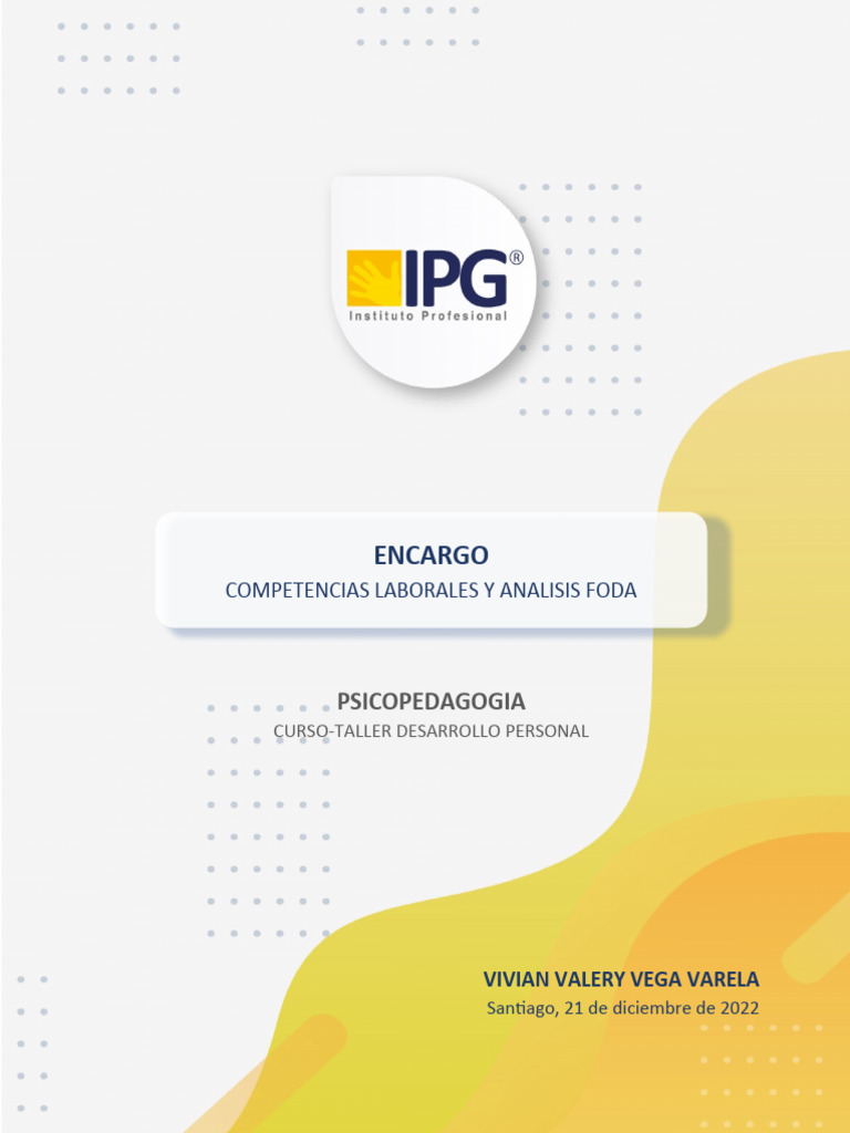 Plantilla de Trabajo Ipg | PDF | Análisis FODA | Desarrollo personal