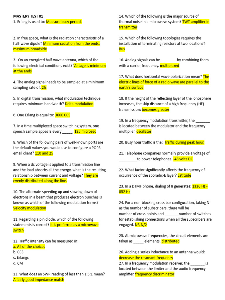 EST Mastery | PDF | Antenna (Radio) | Transmission Line