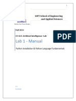 (Lab-1 Manual) CS-465 - Python Fundamentals