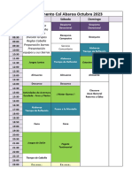 Horario Campamento Abaroa Octubre 2023