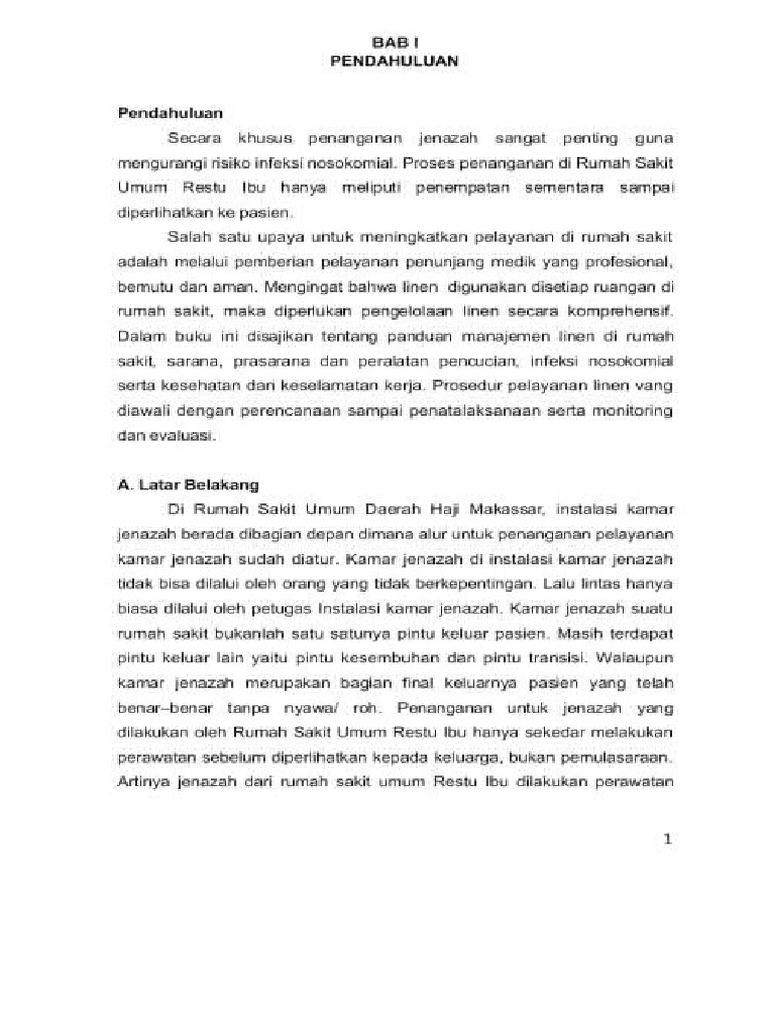 Pedoman Kamar Jenazah Pdf